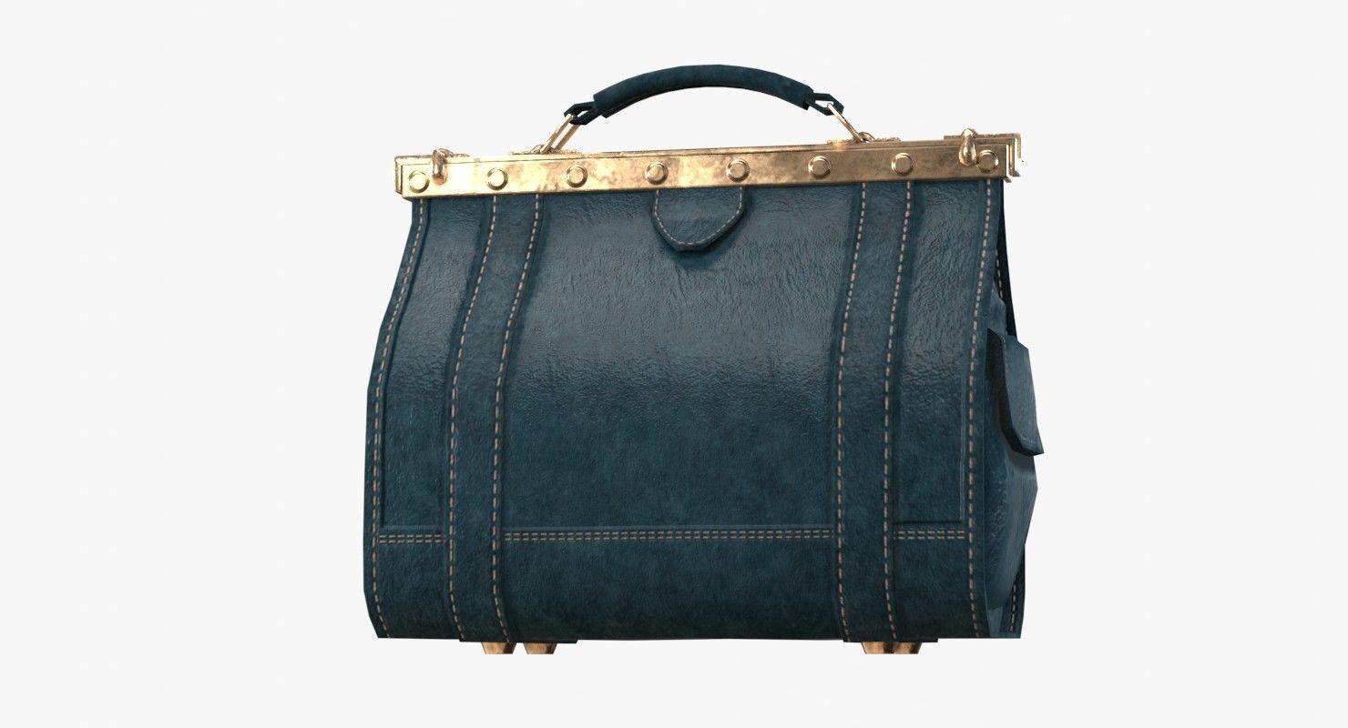 Carpetbag purse 3D model_20