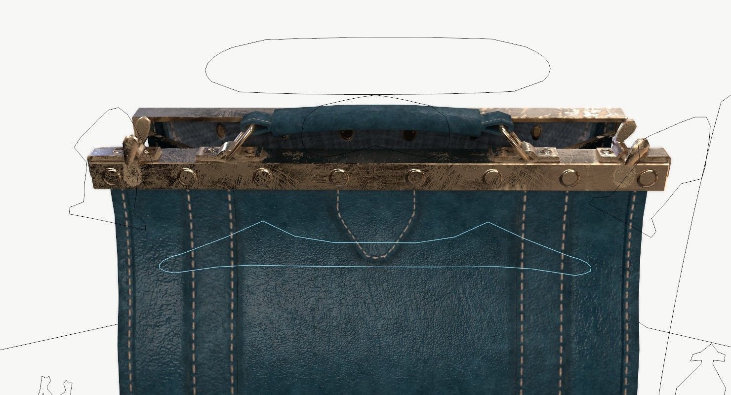 Carpetbag purse 3D model_26