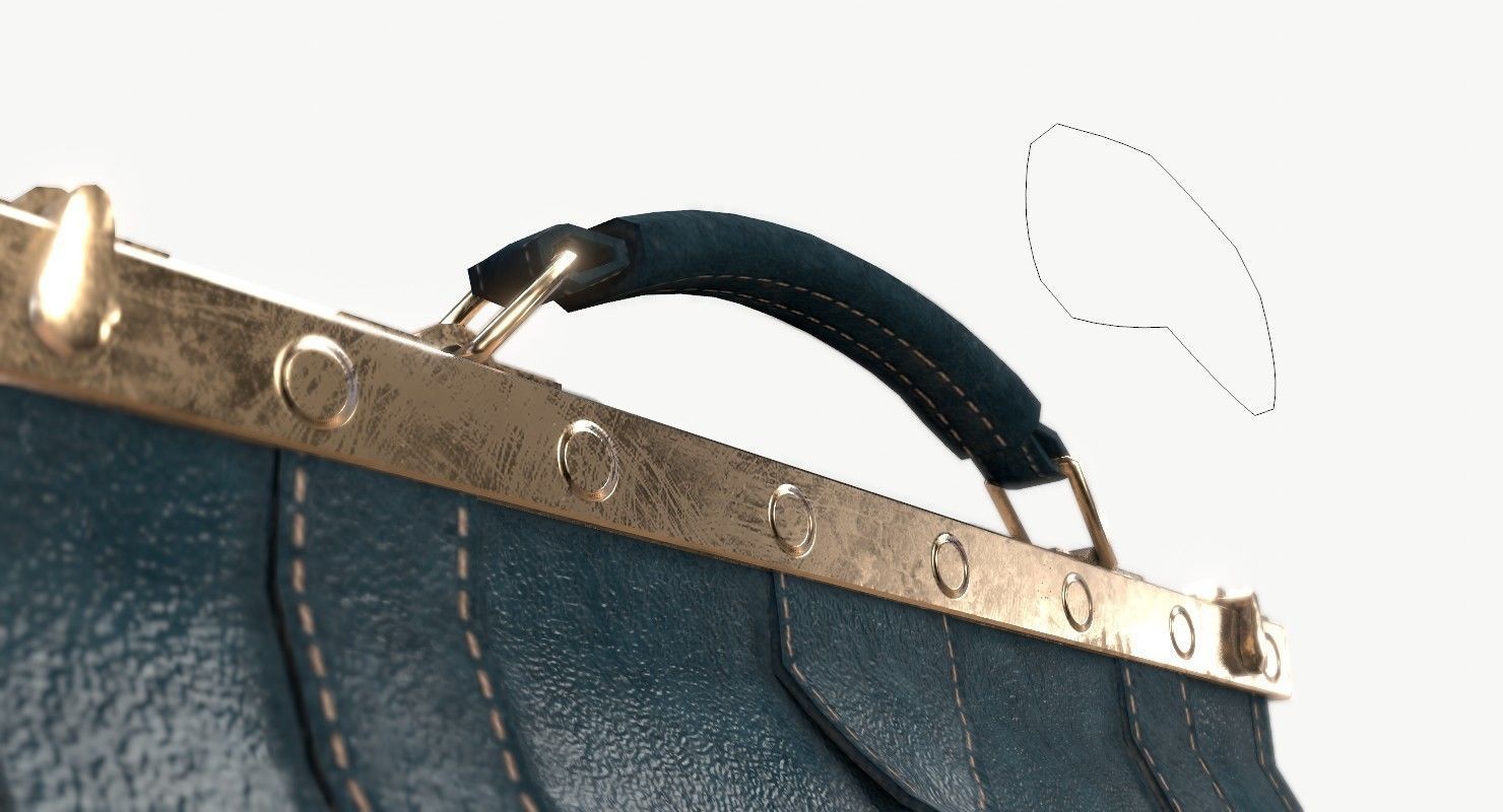 Carpetbag purse 3D model_28