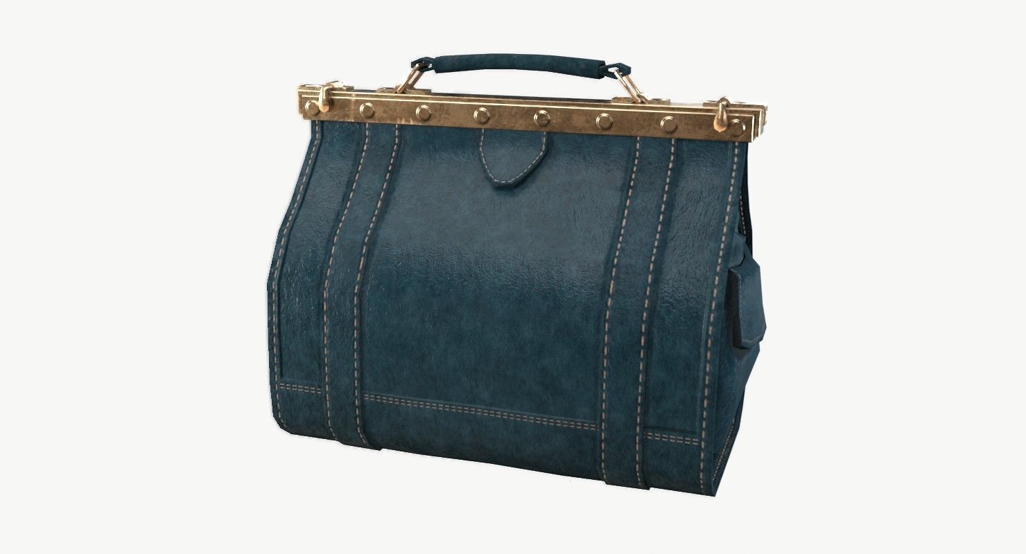 Carpetbag purse 3D model_7