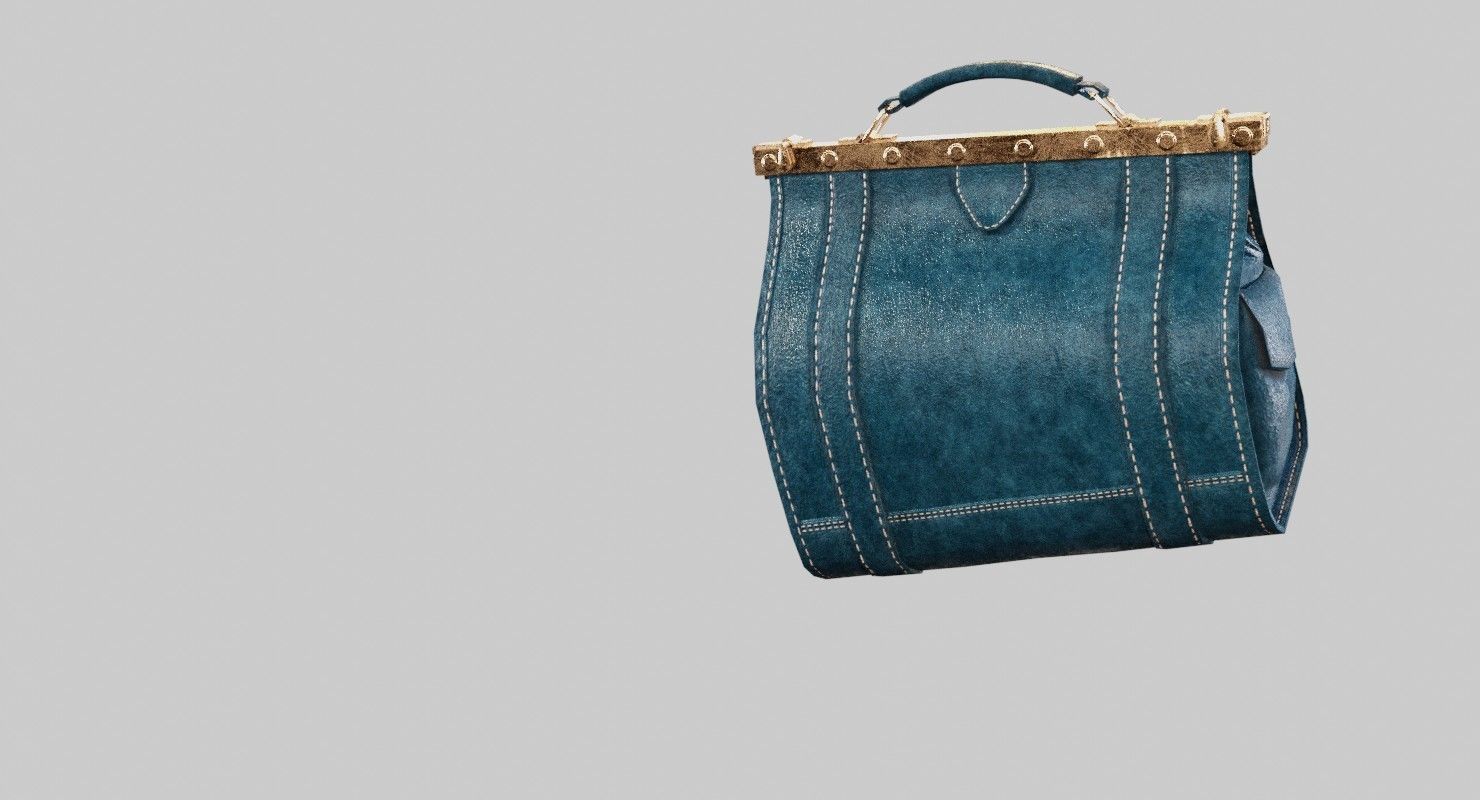 Carpetbag purse 3D model_32