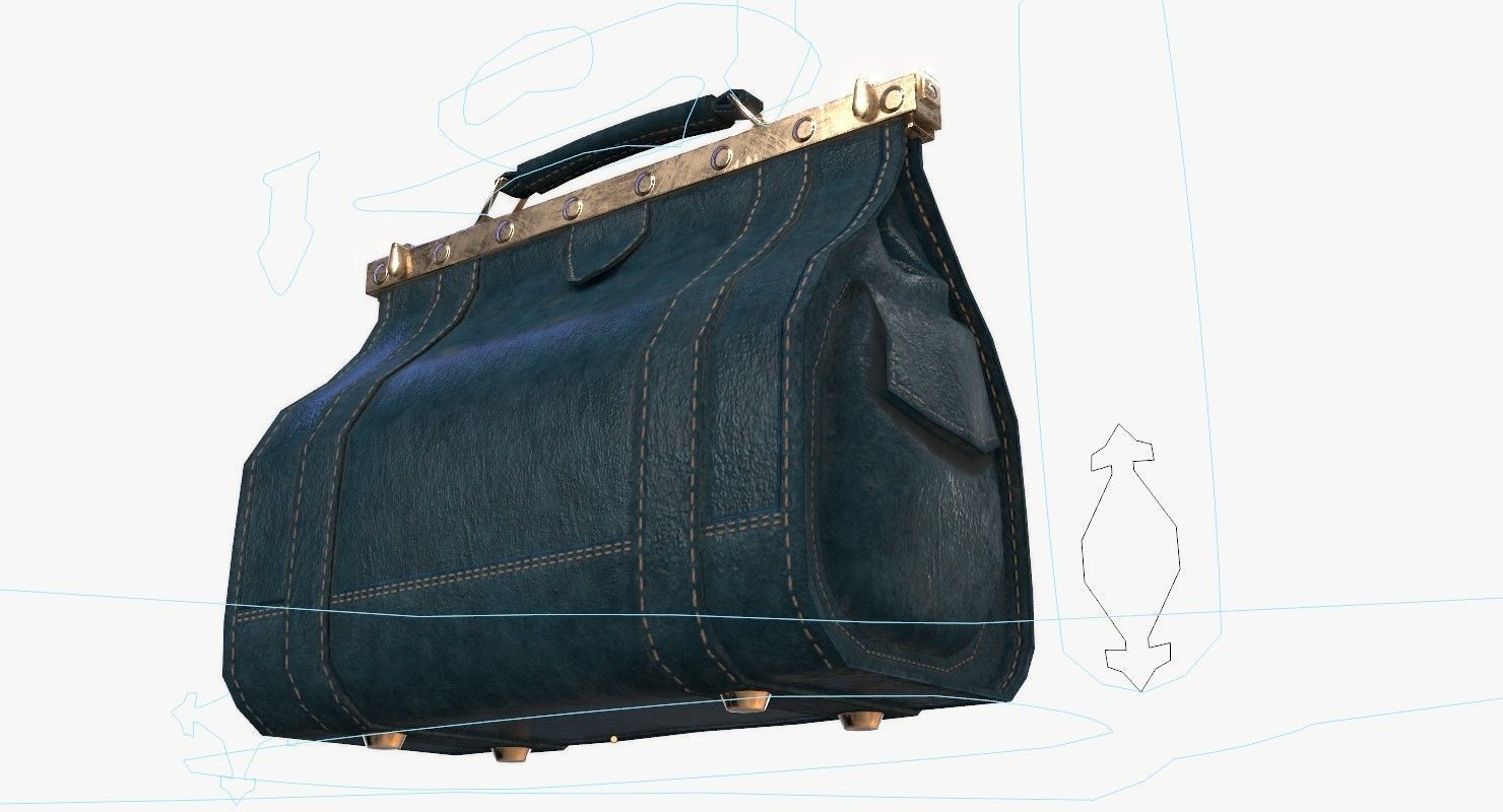 Carpetbag purse 3D model_27