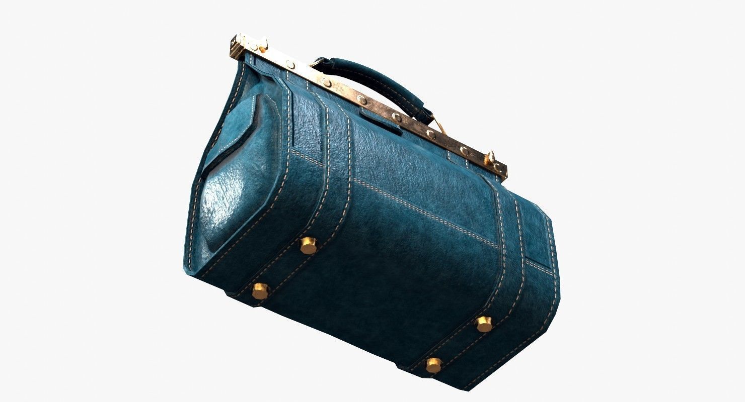 Carpetbag purse 3D model_22