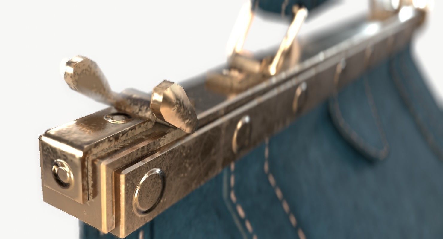 Carpetbag purse 3D model_12