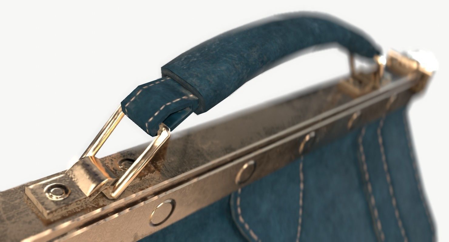 Carpetbag purse 3D model_9