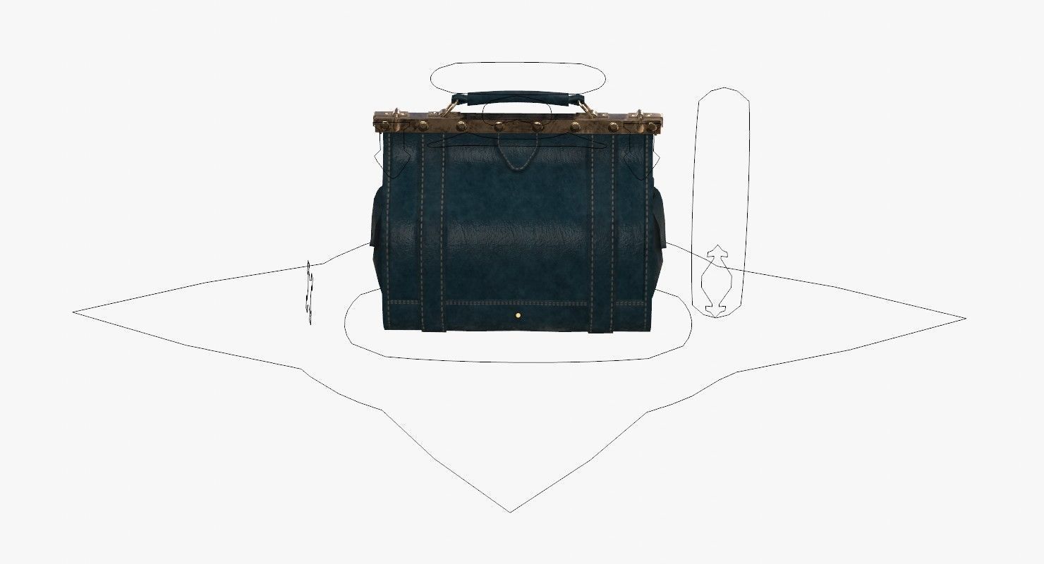 Carpetbag purse 3D model_24