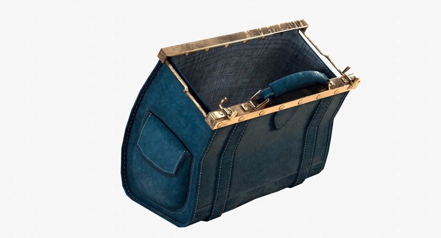 Carpetbag purse 3D model_19