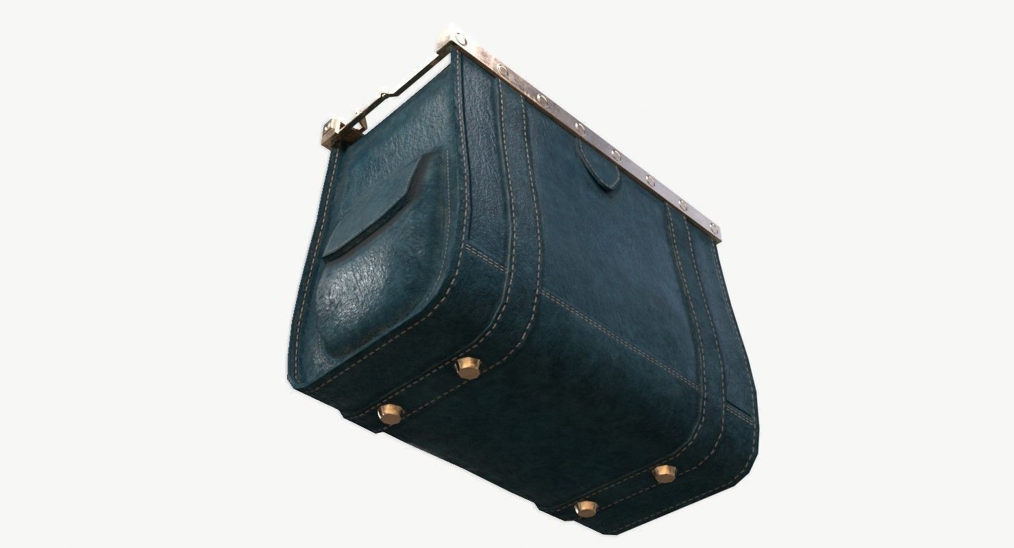 Carpetbag purse 3D model_8