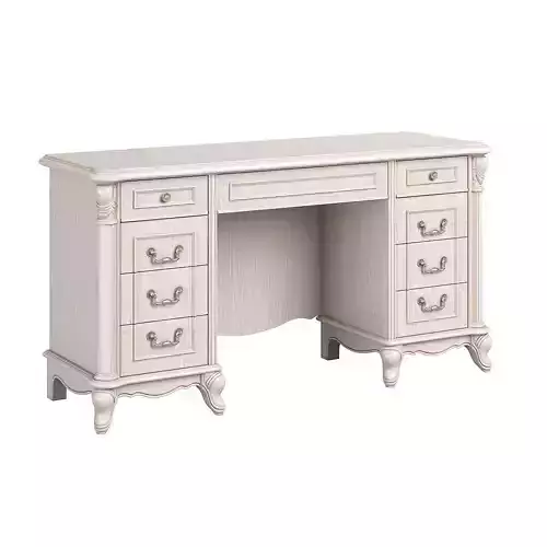 2514300 230 Carpenter dresser table A with two pedestals
