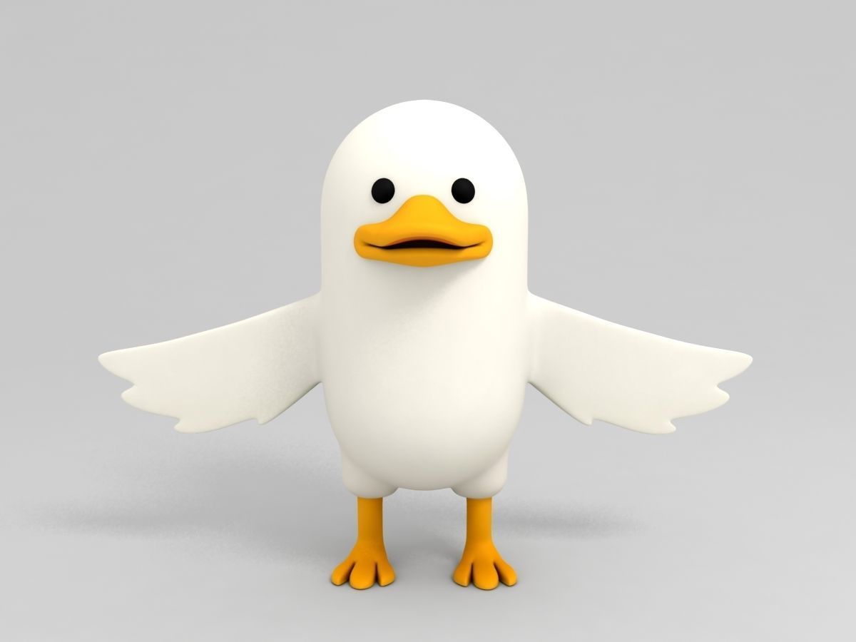 Duck Character 3D model_2