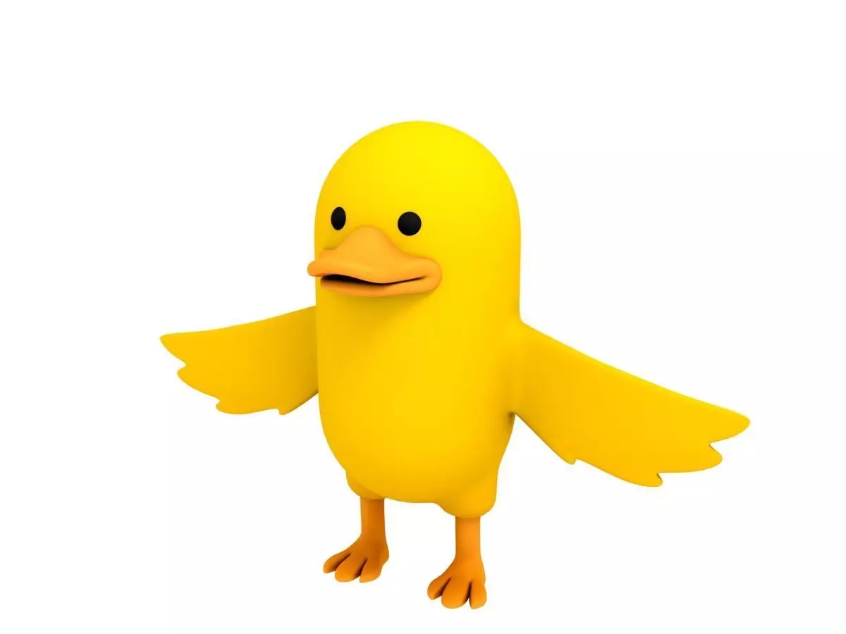 Yellow Duck Character 3D model_0
