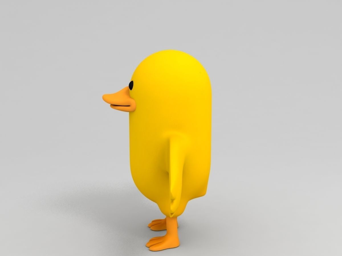 Yellow Duck Character 3D model_3