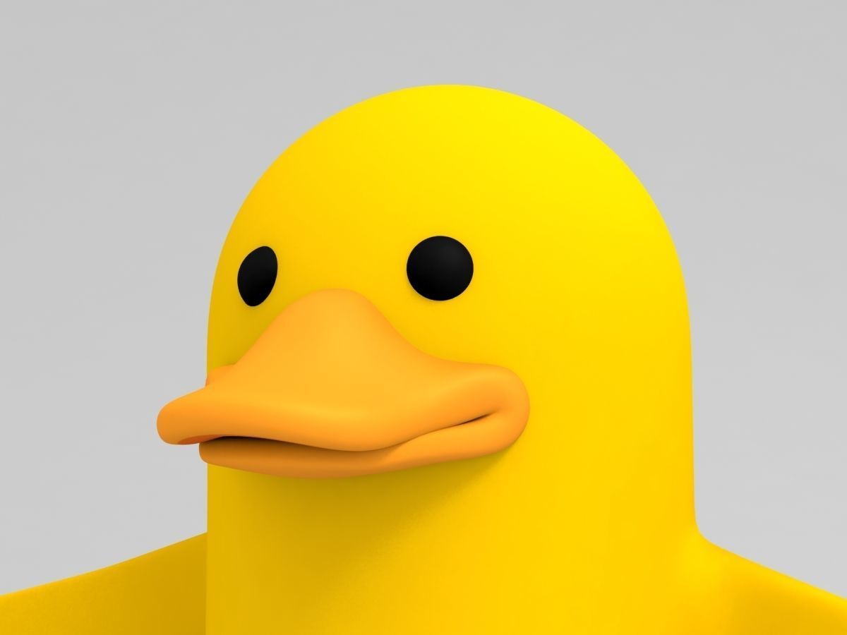 Yellow Duck Character 3D model_5