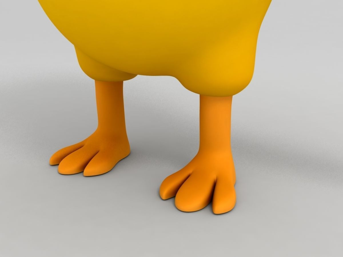 Yellow Duck Character 3D model_7