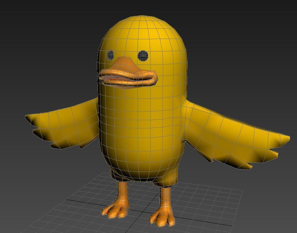 Yellow Duck Character 3D model_9