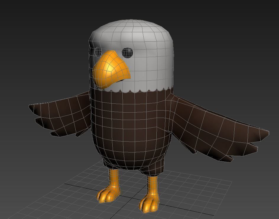 Eagle Character 3D model_9