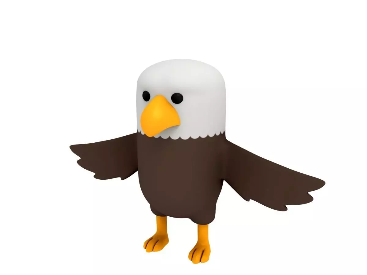 Eagle Character 3D model_0
