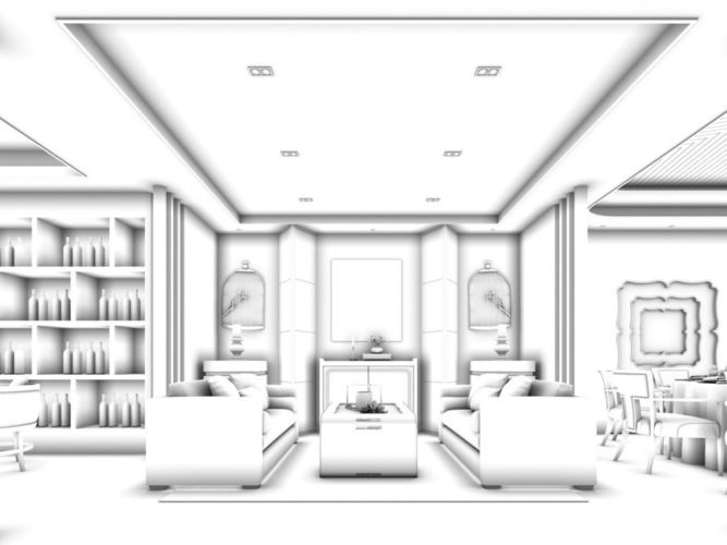 Business Restaurant - Coffee - Banquet  28 3D model 5
