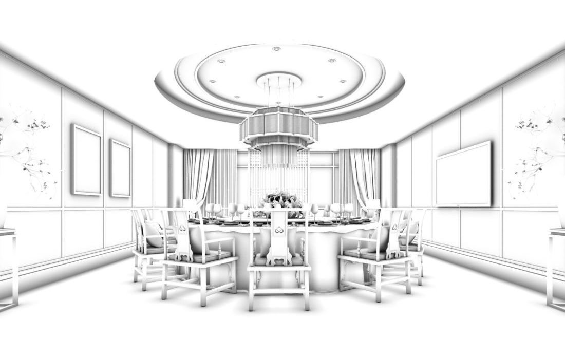 Business Restaurant - Coffee - Banquet  43 3D model_1