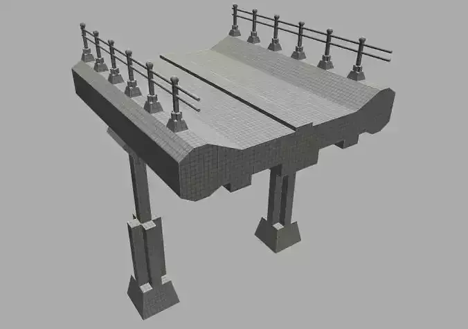 Overpass - Game Ready structure with two legs in air