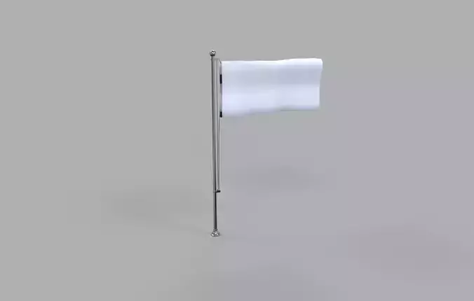 Flag with pole Free 3D model