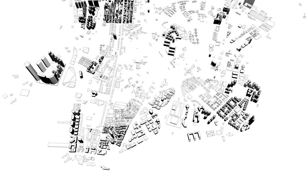 Hong Kong 18 Districts Streets and Buildings 3D model_12