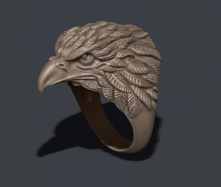 Eagle ring 3D print model_4