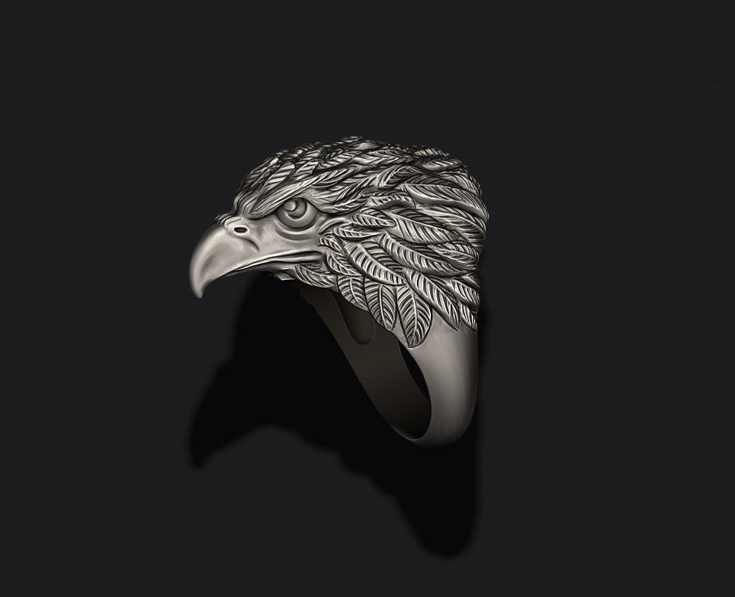 Eagle ring 3D print model_1