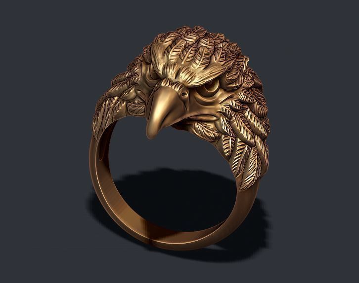 Eagle ring 3D print model_7