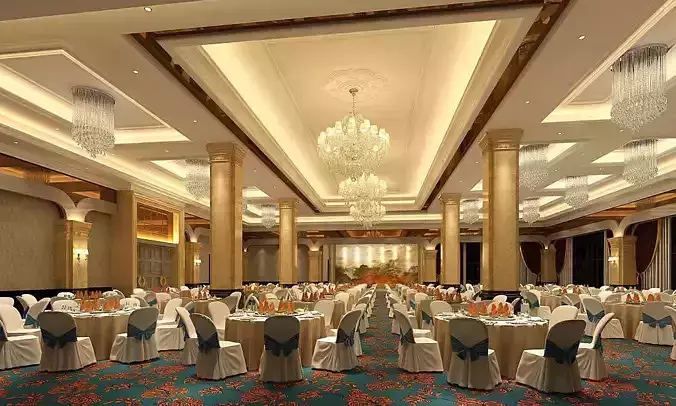 Business Restaurant - Coffee - Banquet  80 3D model