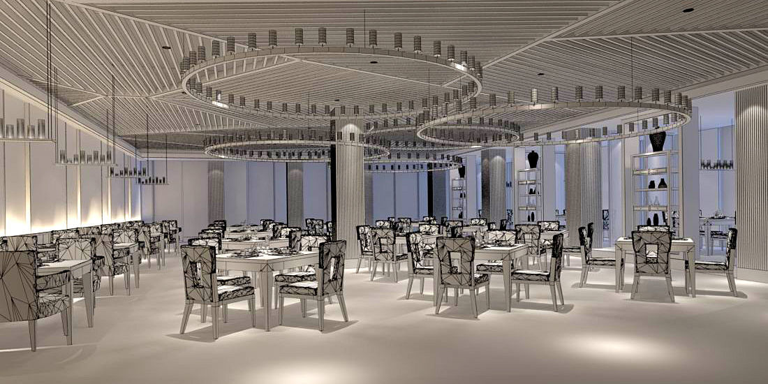 Business Restaurant - Coffee - Banquet  86 3D model_3