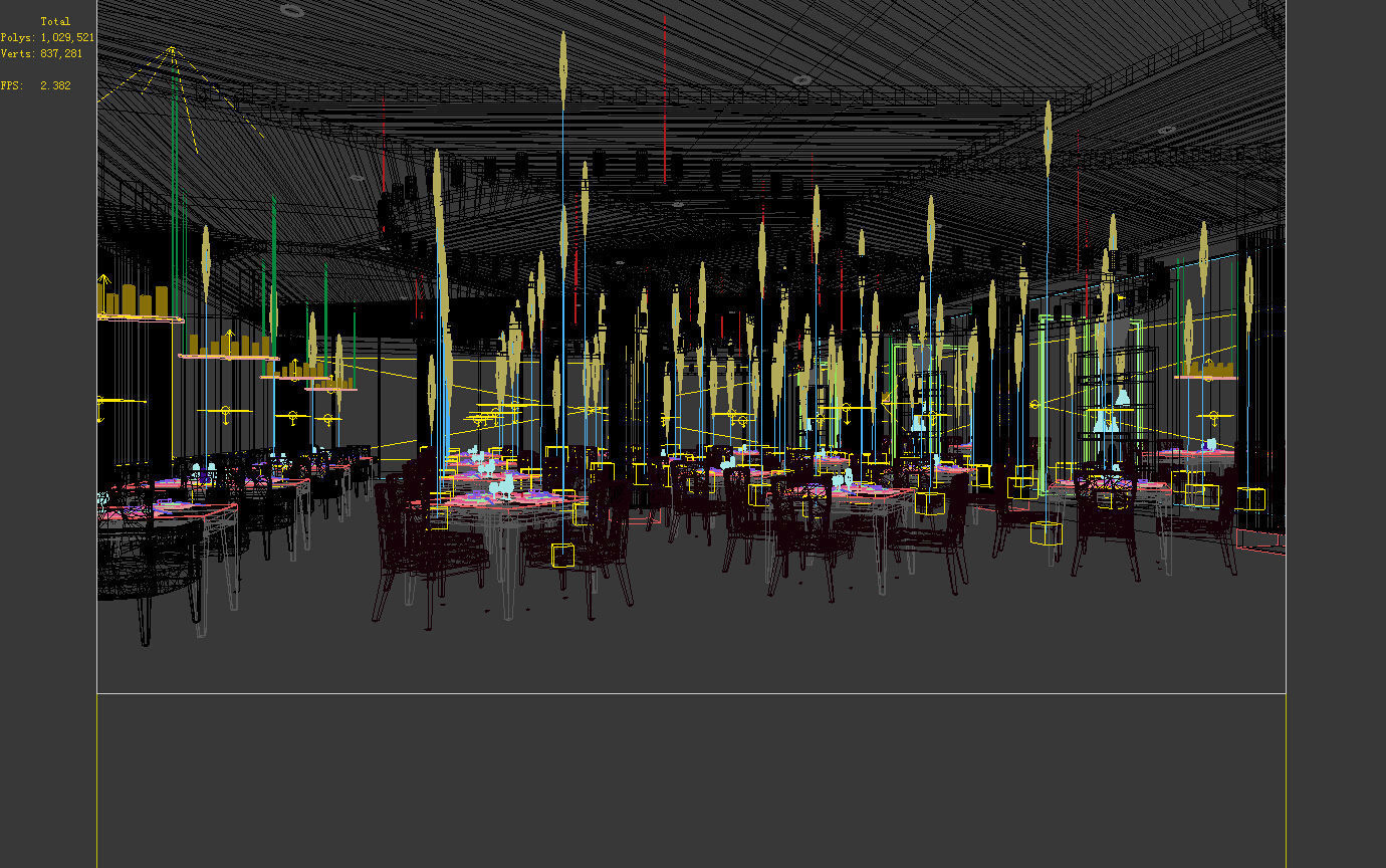 Business Restaurant - Coffee - Banquet  86 3D model_2