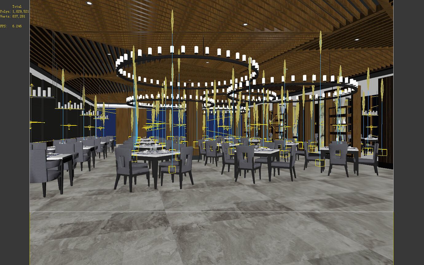 Business Restaurant - Coffee - Banquet  86 3D model_5