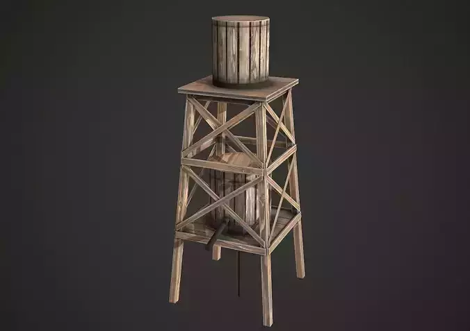 Water Tower Low Poly 