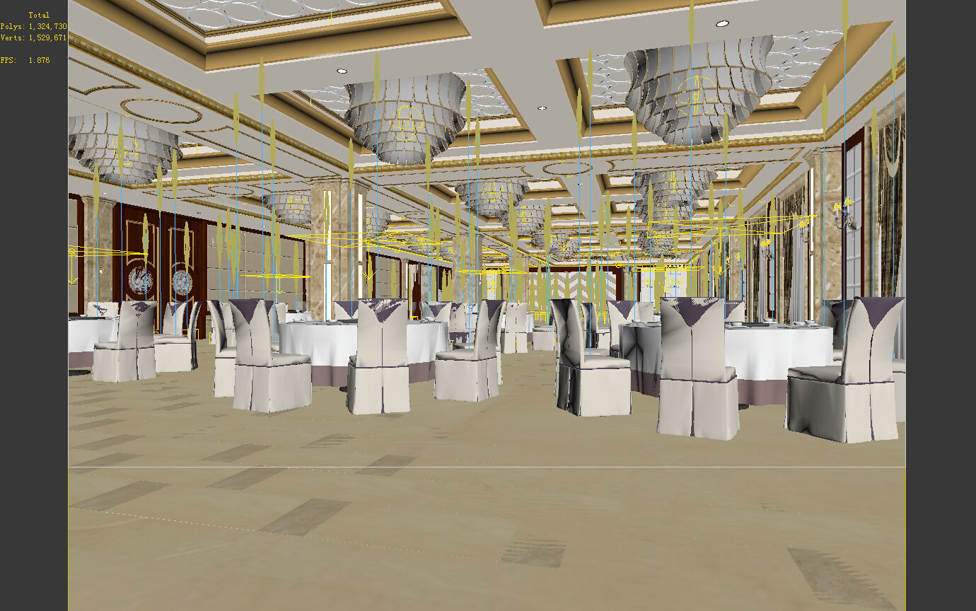 Business Restaurant - Coffee - Banquet  101 3D model_5