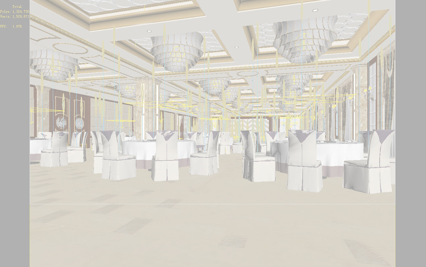 Business Restaurant - Coffee - Banquet  101 3D model_4