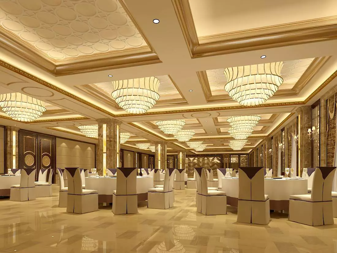Business Restaurant - Coffee - Banquet  101 3D model_0