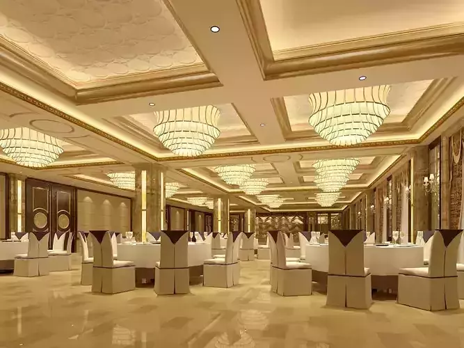 Business Restaurant - Coffee - Banquet  101 3D model