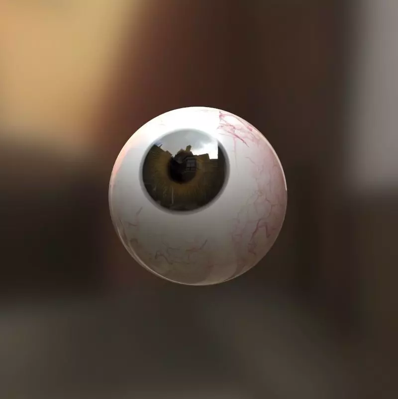 Eyeball  Low-poly 3D model_0
