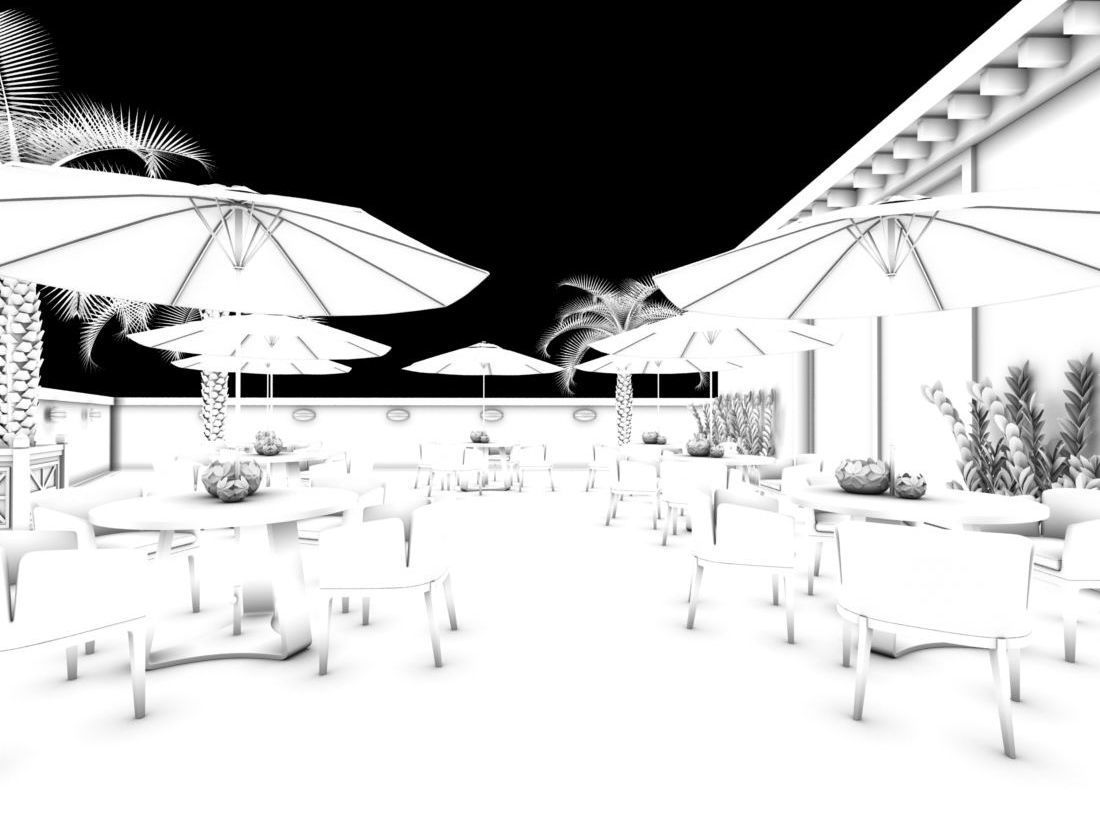 Business Restaurant - Coffee - Banquet  128 3D model_1