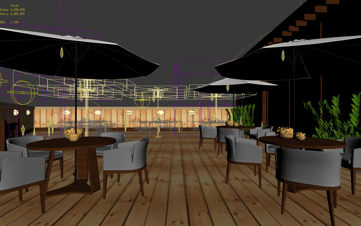 Business Restaurant - Coffee - Banquet  128 3D model_13