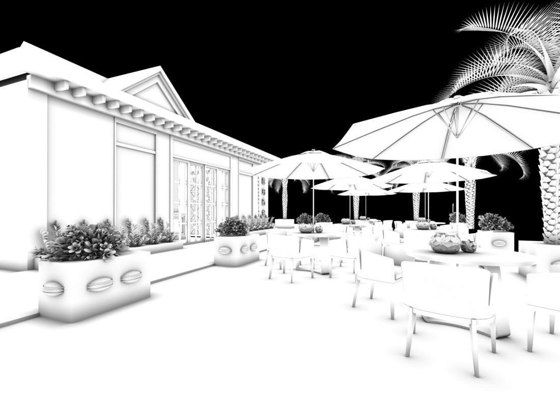 Business Restaurant - Coffee - Banquet  128 3D model_7