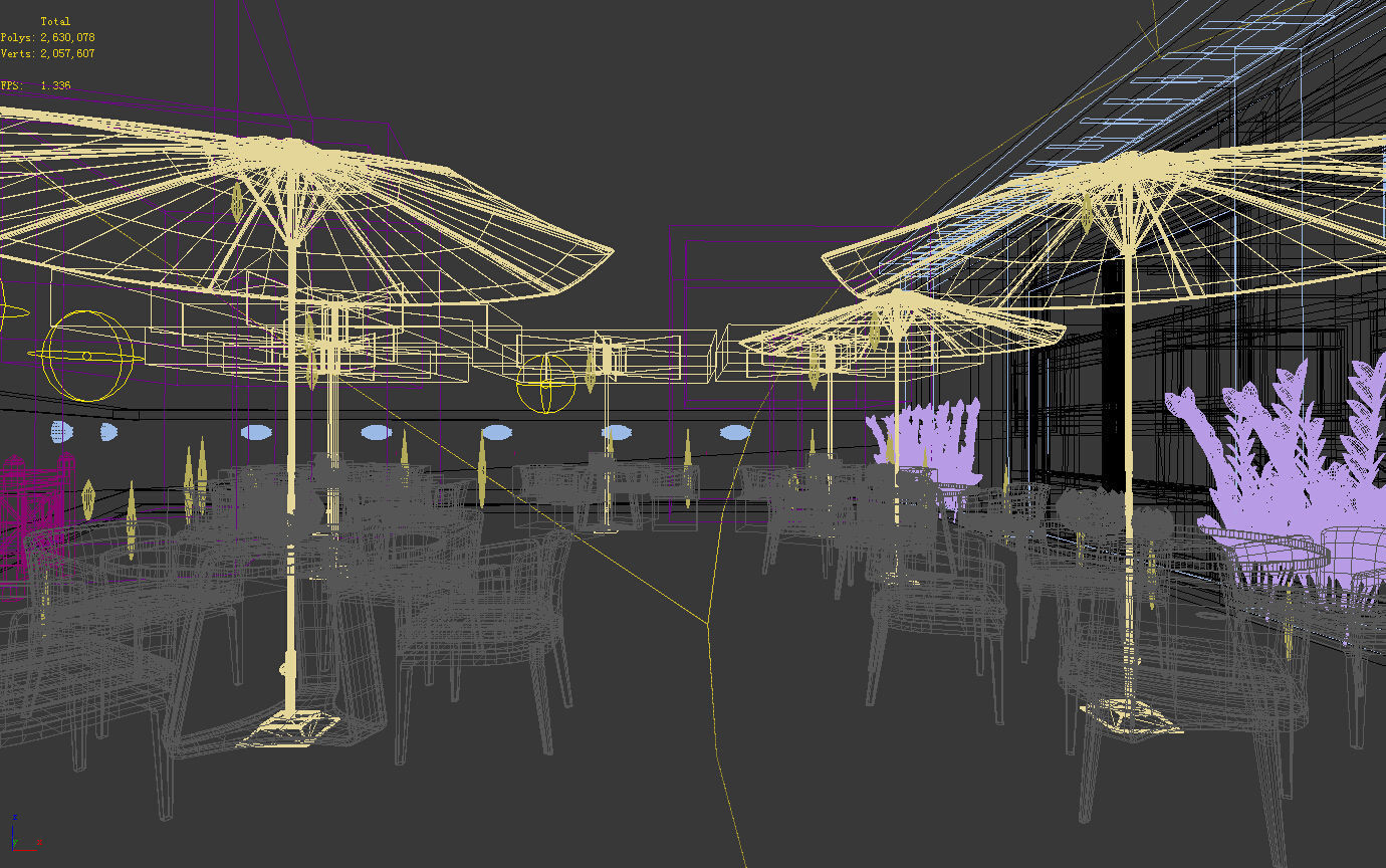 Business Restaurant - Coffee - Banquet  128 3D model_12