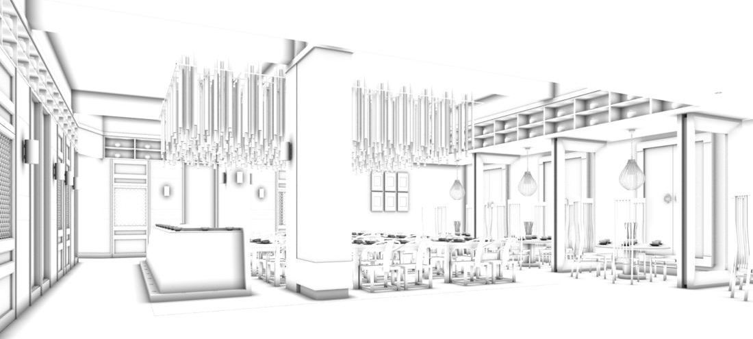 Business Restaurant - Coffee - Banquet  142 3D model_2