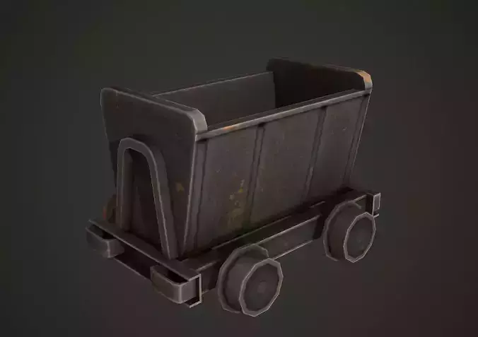 Mine Wagon Low Poly