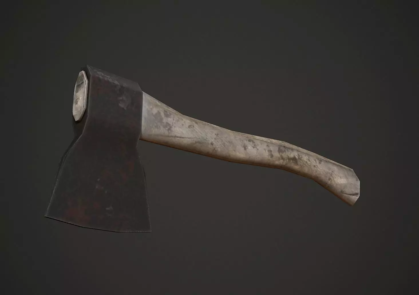 Hatchet Low Poly axe Low-poly 3D model_0