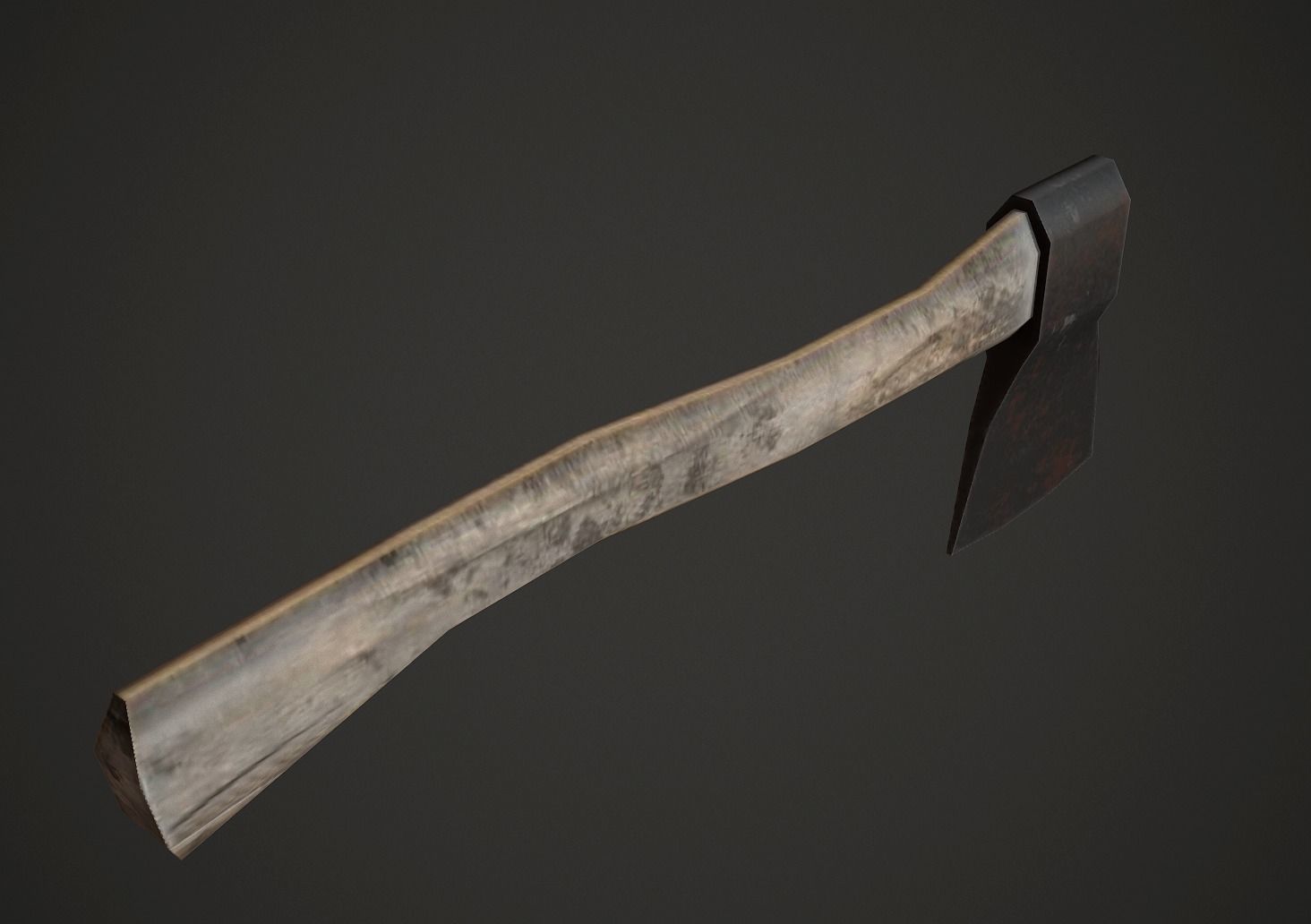 Hatchet Low Poly axe Low-poly 3D model_3