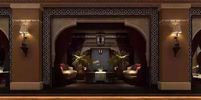 Business Restaurant - Coffee - Banquet  165 3D model