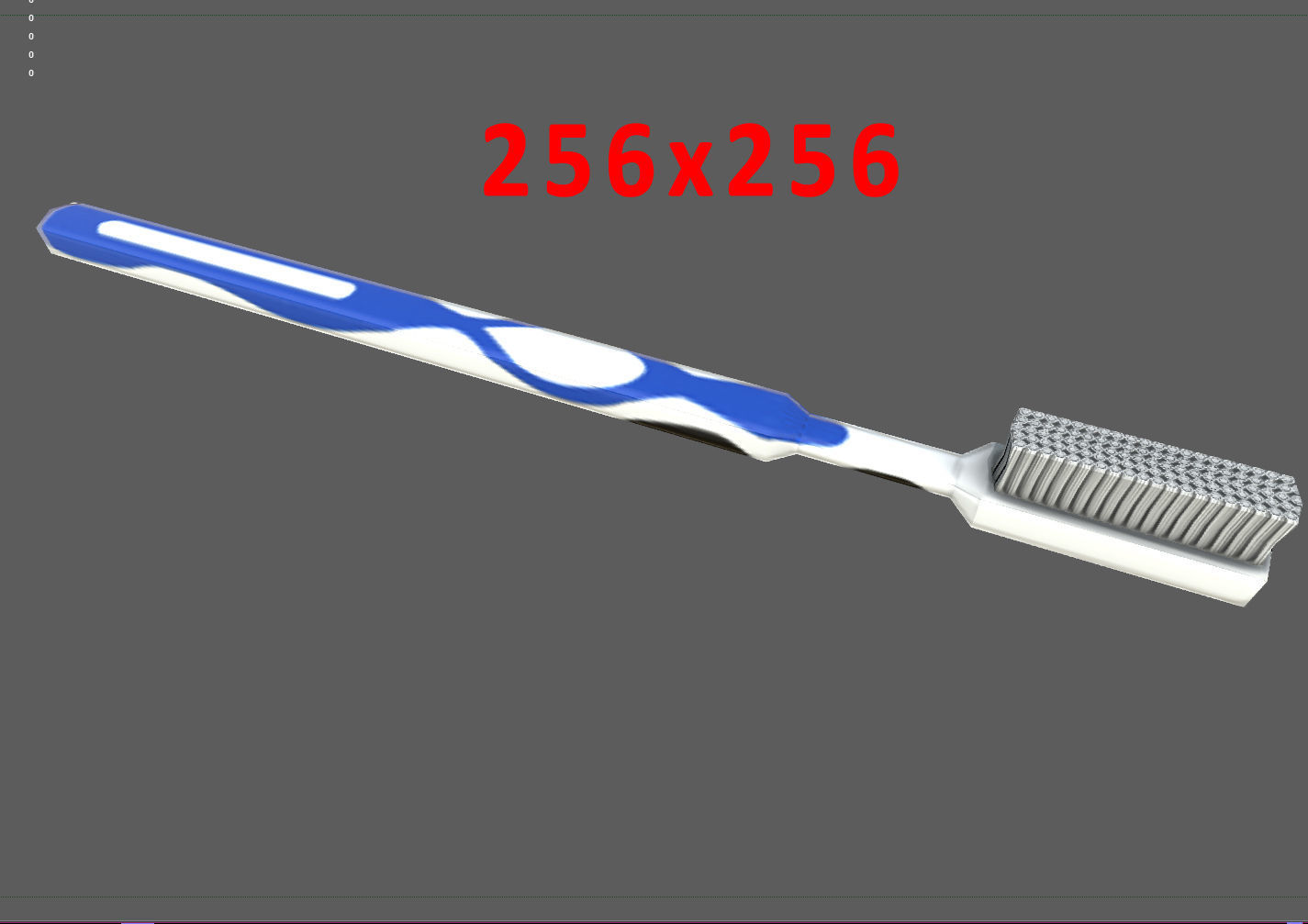low-poly Toothbrush - VR AR Low-poly 3D model_8