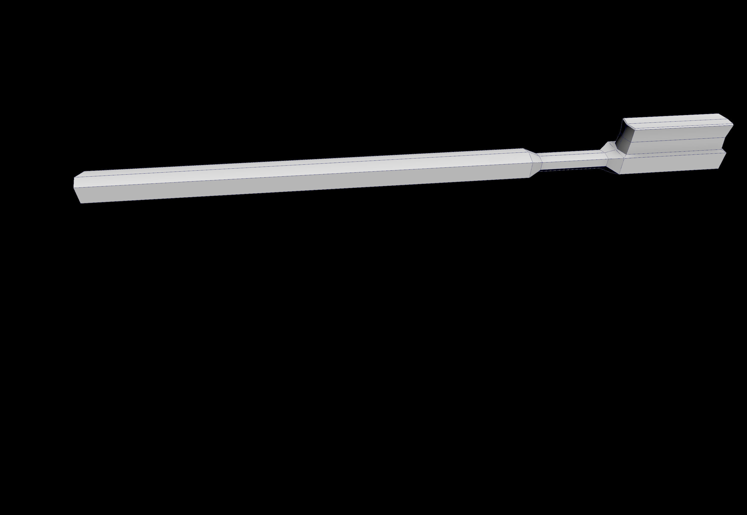 low-poly Toothbrush - VR AR Low-poly 3D model_2